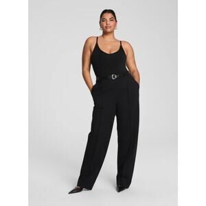SPANX Ponte Barrel Leg Black Dress Pants